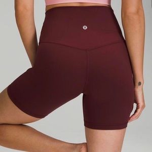 Lululemon Align Shorts Maroon 6 inch